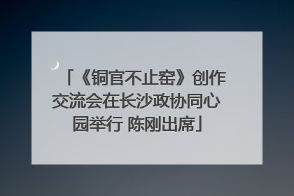 《铜官不止窑》创作交流会在长沙政协同心园举行 陈刚出席