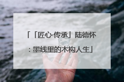 「匠心·传承」陆德怀：墨线里的木构人生