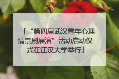 “第四届武汉青年心理情景剧展演”活动启动仪式在江汉大学举行