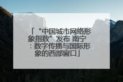 “中国城市网络形象指数”发布 南宁：数字传播与国际形象的西部窗口