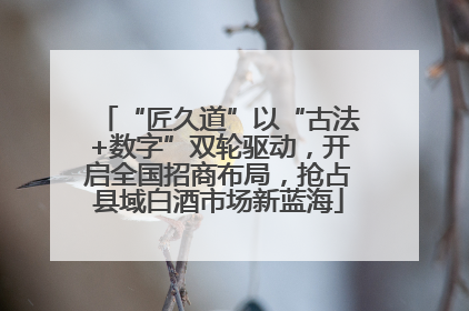 “匠久道”以“古法+数字”双轮驱动，开启全国招商布局，抢占县域白酒市场新蓝海