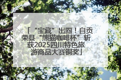 “宝藏”出圈！自贡荣县“熊猫咖啡杯”斩获2025四川特色旅游商品大赛铜奖
