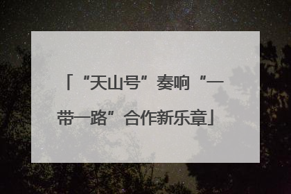 “天山号”奏响“一带一路”合作新乐章