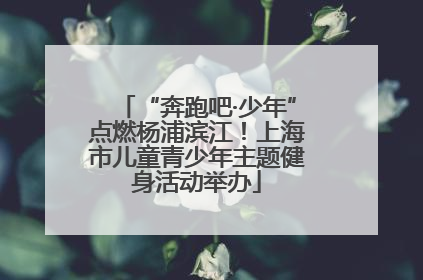 “奔跑吧·少年”点燃杨浦滨江！上海市儿童青少年主题健身活动举办