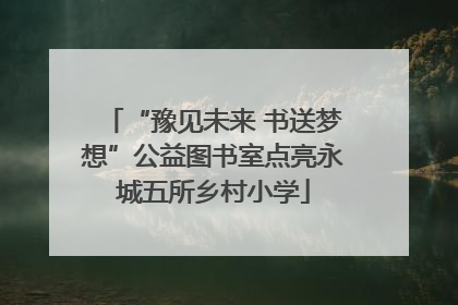 “豫见未来 书送梦想”公益图书室点亮永城五所乡村小学