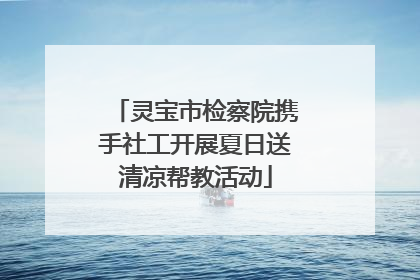 灵宝市检察院携手社工开展夏日送清凉帮教活动