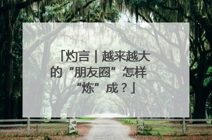 灼言｜越来越大的“朋友圈”怎样“炼”成？