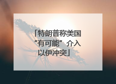 特朗普称美国“有可能”介入以伊冲突