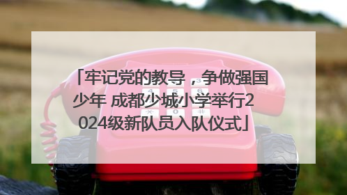 牢记党的教导，争做强国少年 成都少城小学举行2024级新队员入队仪式
