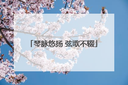 琴脉悠扬 弦歌不辍