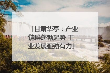 甘肃华亭：产业链群蓬勃起势 工业发展强劲有力