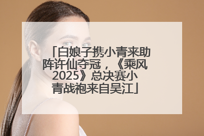白娘子携小青来助阵许仙夺冠，《乘风2025》总决赛小青战袍来自吴江