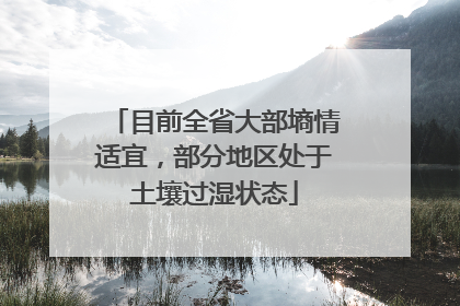 目前全省大部墒情适宜，部分地区处于土壤过湿状态