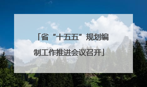省“十五五”规划编制工作推进会议召开