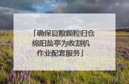 确保夏粮颗粒归仓 绵阳盐亭为收割机作业配套服务