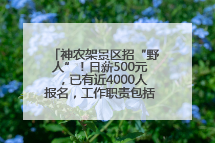 神农架景区招“野人”！日薪500元，已有近4000人报名，工作职责包括“接受游客投喂”