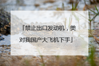 禁止出口发动机，美对我国产大飞机下手