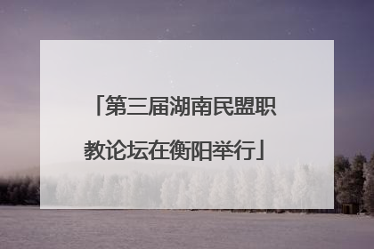 第三届湖南民盟职教论坛在衡阳举行