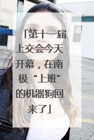 第十一届上交会今天开幕，在南极“上班”的机器狗回来了