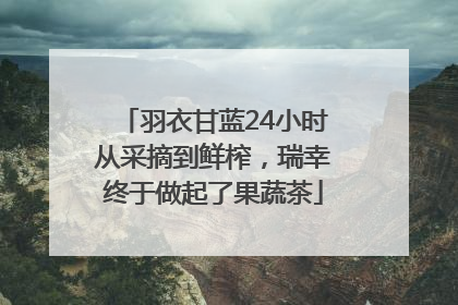 羽衣甘蓝24小时从采摘到鲜榨，瑞幸终于做起了果蔬茶