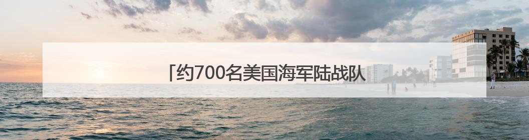 约700名美国海军陆战队士兵将部署至洛杉矶地区