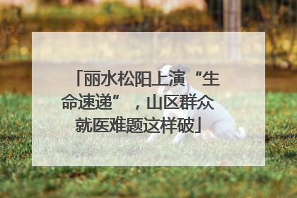 丽水松阳上演“生命速递”，山区群众就医难题这样破