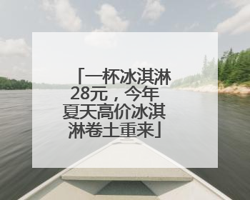 一杯冰淇淋28元，今年夏天高价冰淇淋卷土重来