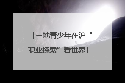 三地青少年在沪“职业探索”看世界