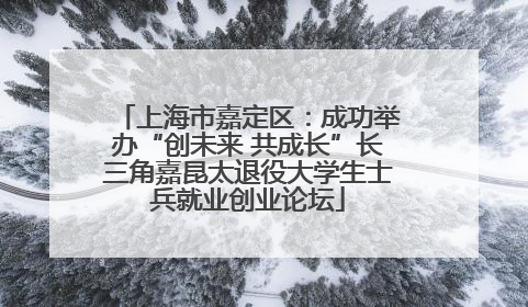 上海市嘉定区：成功举办“创未来 共成长”长三角嘉昆太退役大学生士兵就业创业论坛