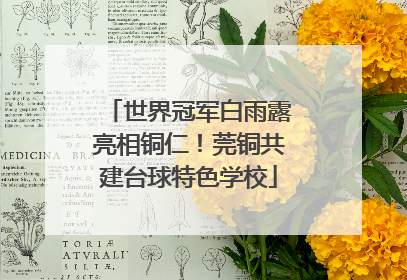 世界冠军白雨露亮相铜仁！莞铜共建台球特色学校