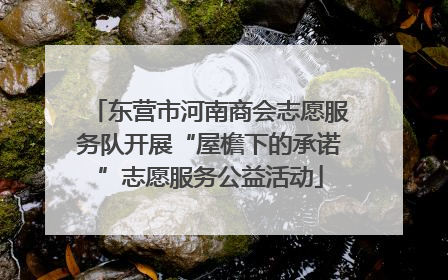 东营市河南商会志愿服务队开展“屋檐下的承诺”志愿服务公益活动