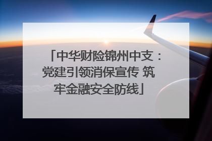 中华财险锦州中支：党建引领消保宣传 筑牢金融安全防线