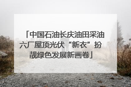 中国石油长庆油田采油六厂屋顶光伏“新衣”扮靓绿色发展新画卷