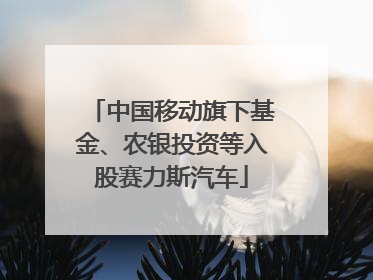 中国移动旗下基金、农银投资等入股赛力斯汽车