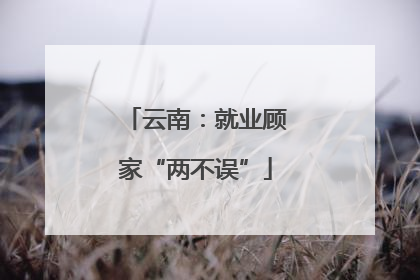 云南：就业顾家“两不误”