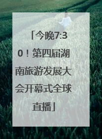 今晚7:30！第四届湖南旅游发展大会开幕式全球直播