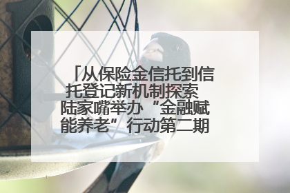 从保险金信托到信托登记新机制探索 陆家嘴举办“金融赋能养老”行动第二期行业交流会