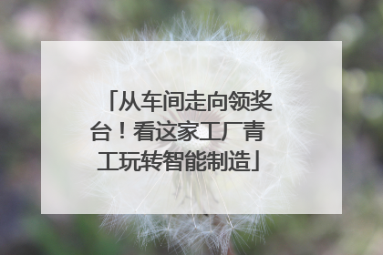 从车间走向领奖台！看这家工厂青工玩转智能制造