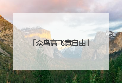 众鸟高飞竞自由