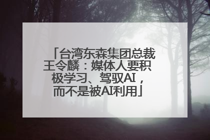 台湾东森集团总裁王令麟：媒体人要积极学习、驾驭AI，而不是被AI利用