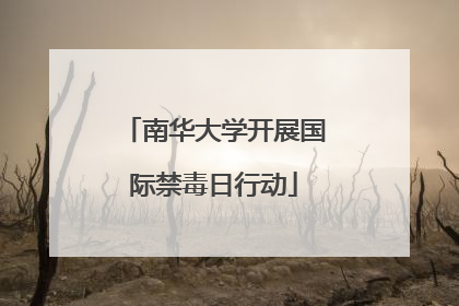 南华大学开展国际禁毒日行动