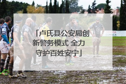 卢氏县公安局创新警务模式 全力守护百姓安宁
