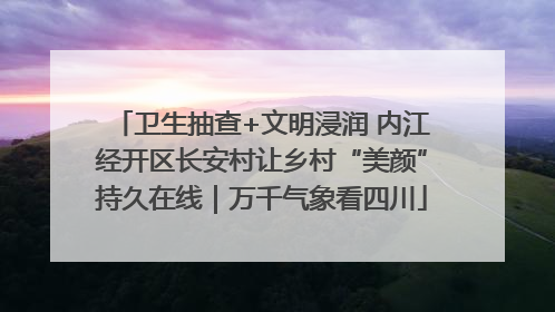 卫生抽查+文明浸润 内江经开区长安村让乡村“美颜”持久在线｜万千气象看四川