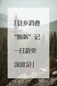 县乡消费“焕新”记 一日游变深度游