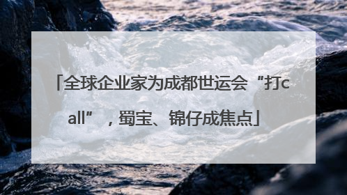 全球企业家为成都世运会“打call”，蜀宝、锦仔成焦点