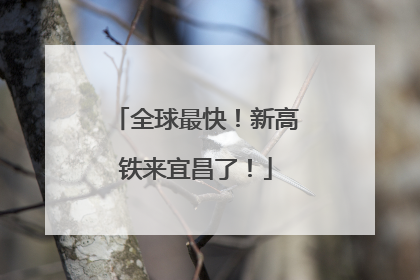 全球最快！新高铁来宜昌了！