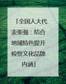 全国人大代表张强：结合地域特色提升检察文化品牌内涵