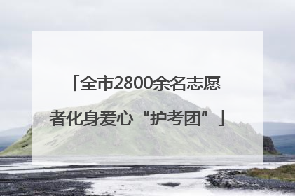 全市2800余名志愿者化身爱心“护考团”