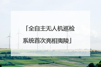 全自主无人机巡检系统首次亮相夷陵