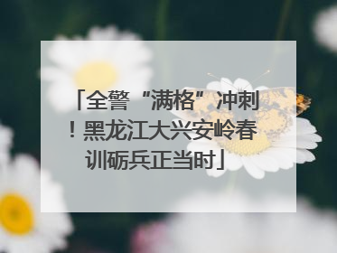 全警“满格”冲刺！黑龙江大兴安岭春训砺兵正当时